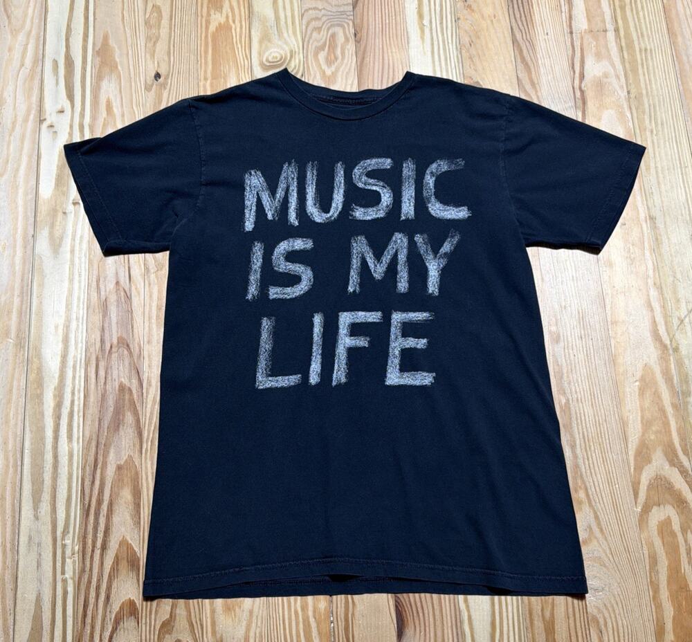 Music Is My Life Black Matter Graphic Tee Shirt XL Fits Like Large